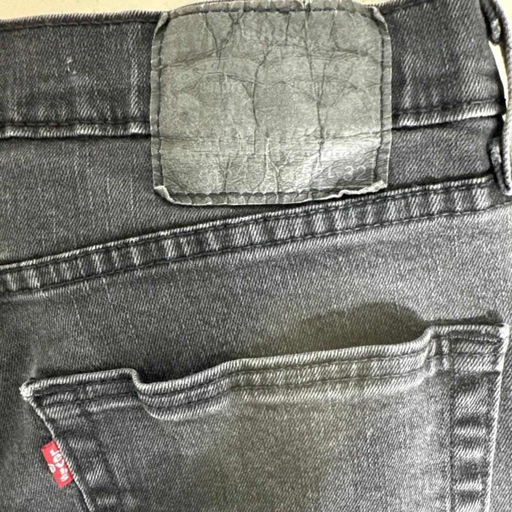 Levis 512 Jeans Mens Sz 32x32 (30x29) Black Slim Distressed Grunge Stretch Denim